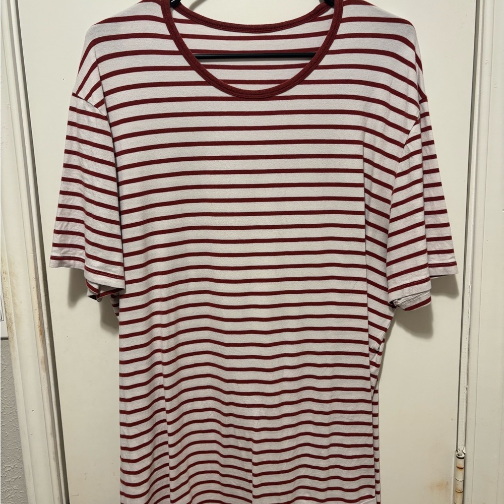 Lululemon Tee - Red and White Stripes